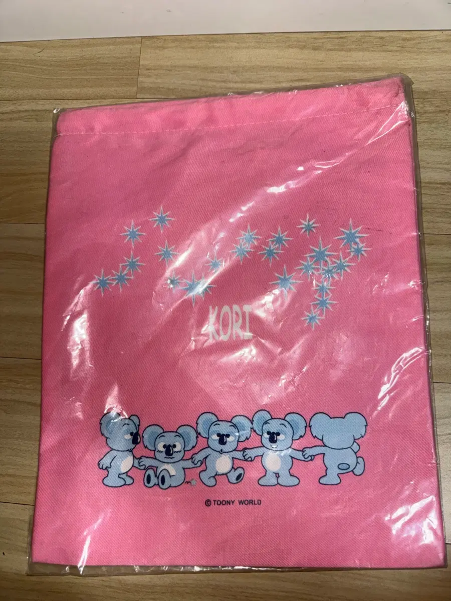 [고전문구/미개봉] 2000년대 추억의 코리코라(KORI KORA) 핑크 면조리개 파우치 (소장용/Y2K)