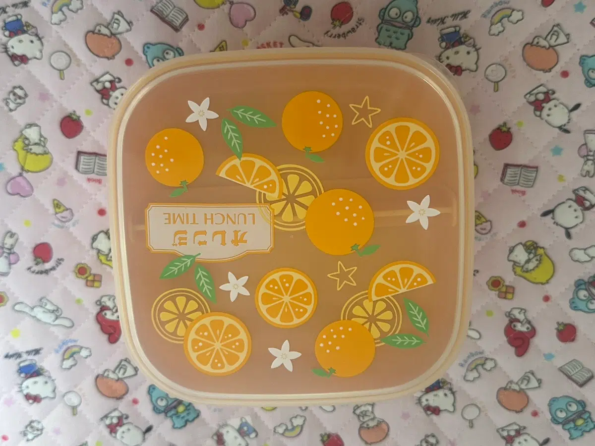 일본 오렌지 런치타임 도시락통 보관함