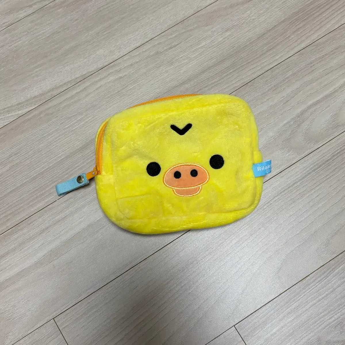 산엑스 San-X 리락쿠마 키이로이토리 봉제인형 멀티케이스 파우치