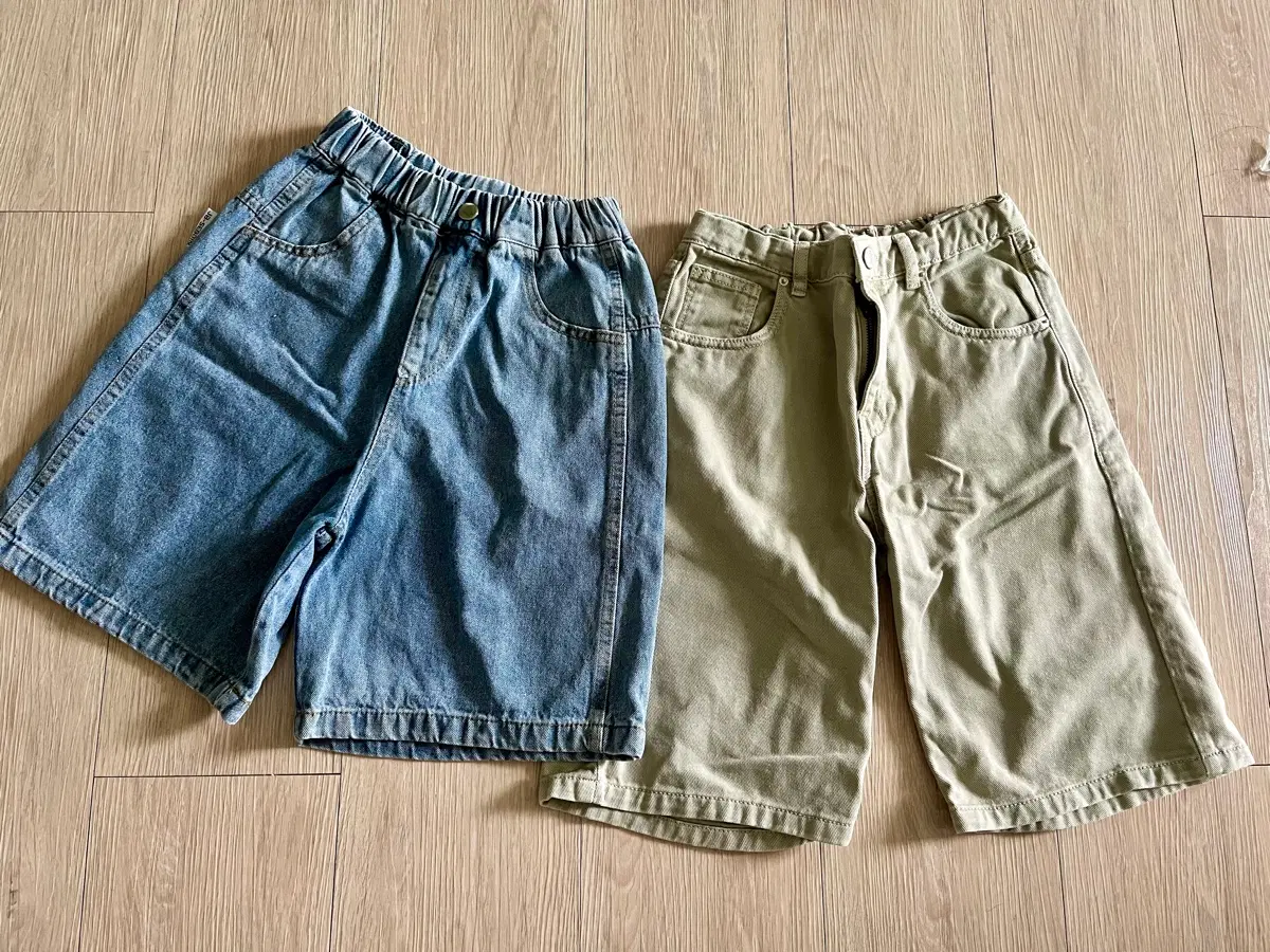 자라키즈반바지+보세청반바지