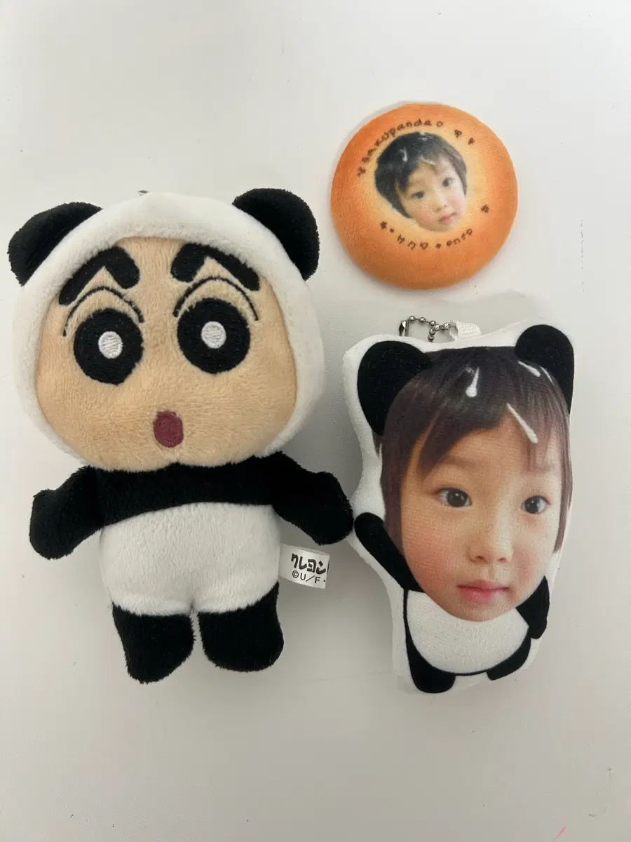 짱구는 못말려 마스코트 판다 인형 위시 사쿠야 쿠션 키링