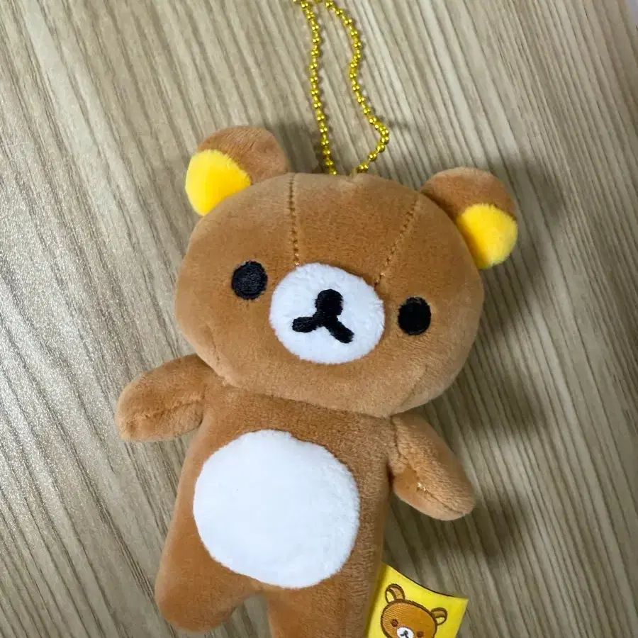 리락쿠마 봉제 키링 갈색