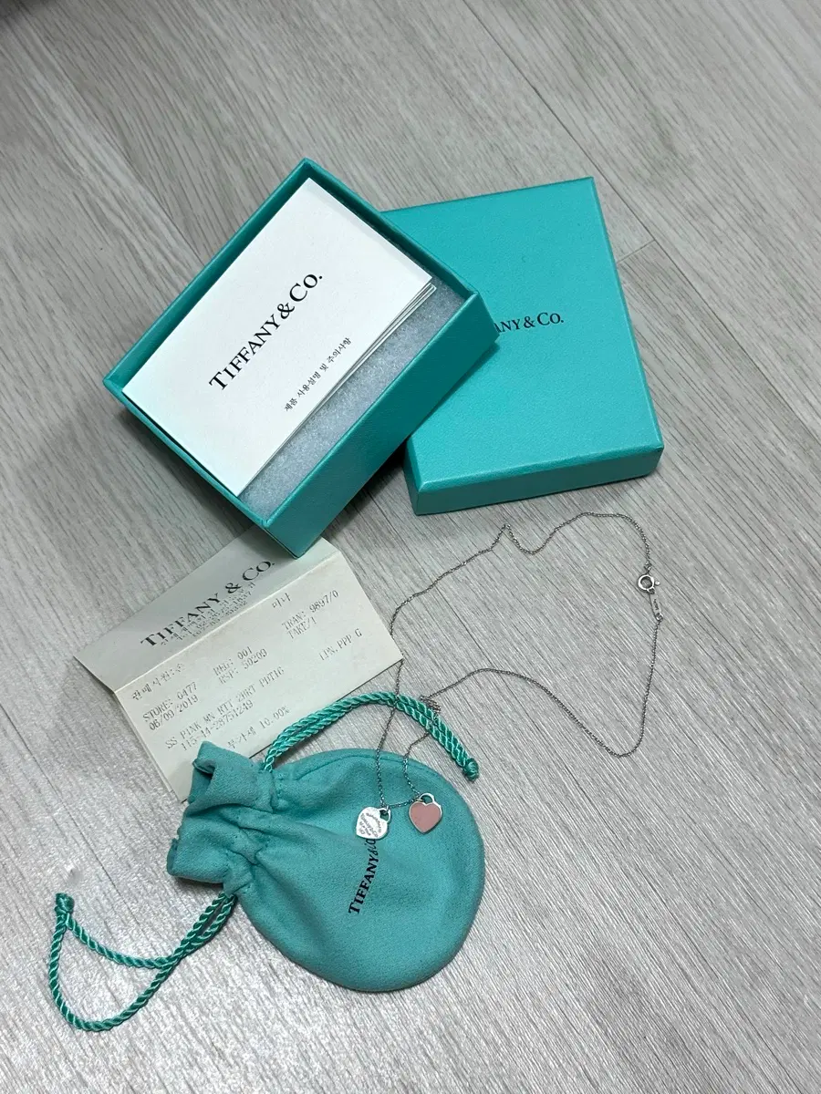 [정품]티파니앤코 리턴투 핑크 로즈 더블하트 목걸이 Tiffany&Co.