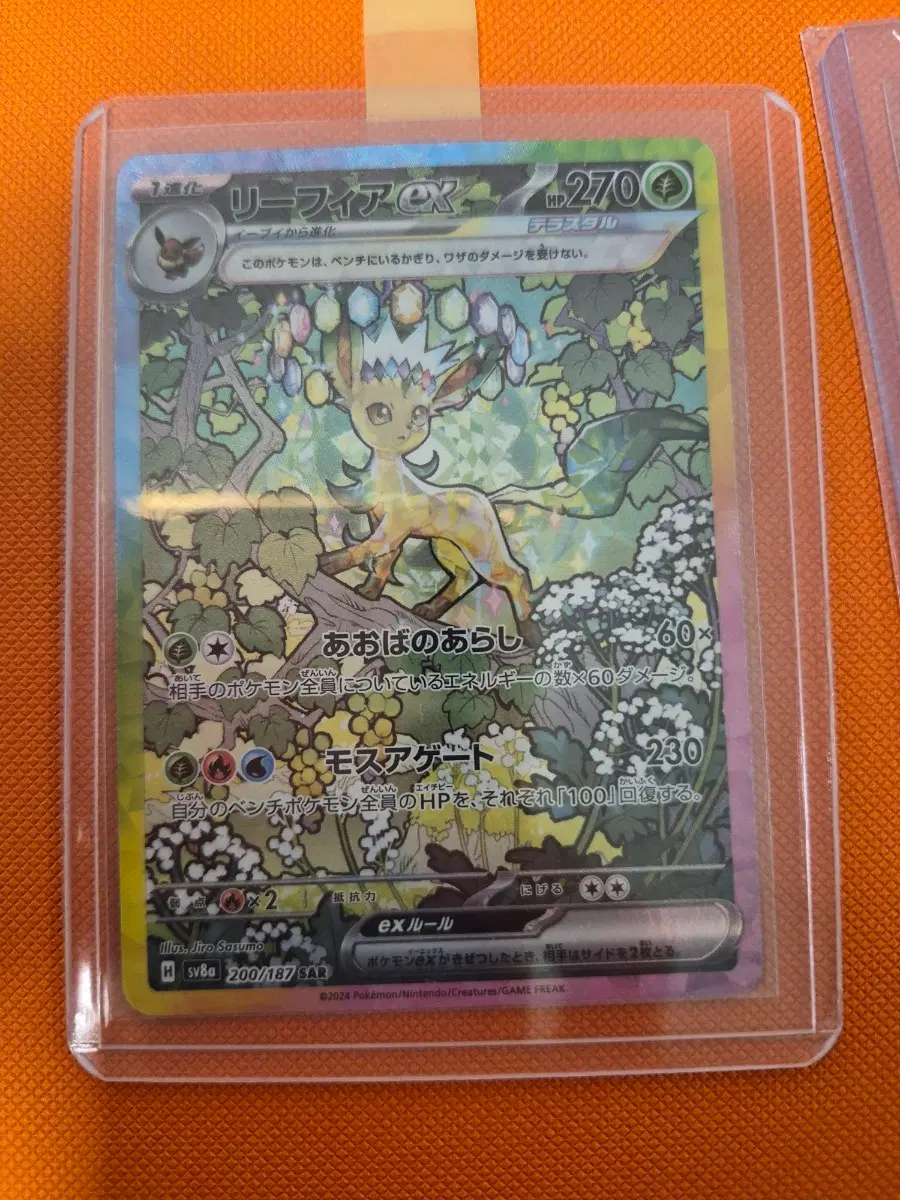 포켓몬카드 일판 리프피아 EX 200/187 SAR MINT+