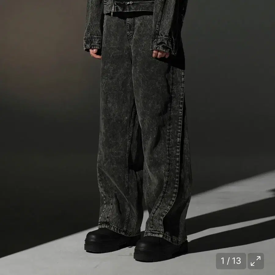 그레일즈 STREAMLINE DENIM PANTS [BLACK]