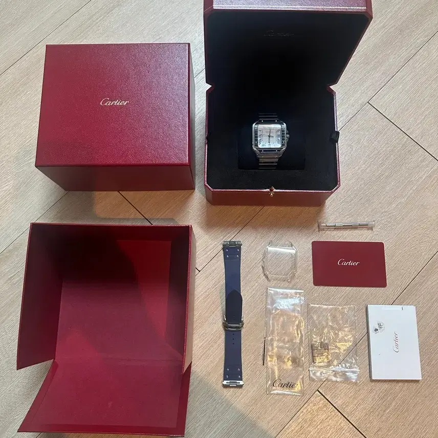 까르띠에 산토스 라지 L 블루베젤 WSSA0047 팝니다 사진 1