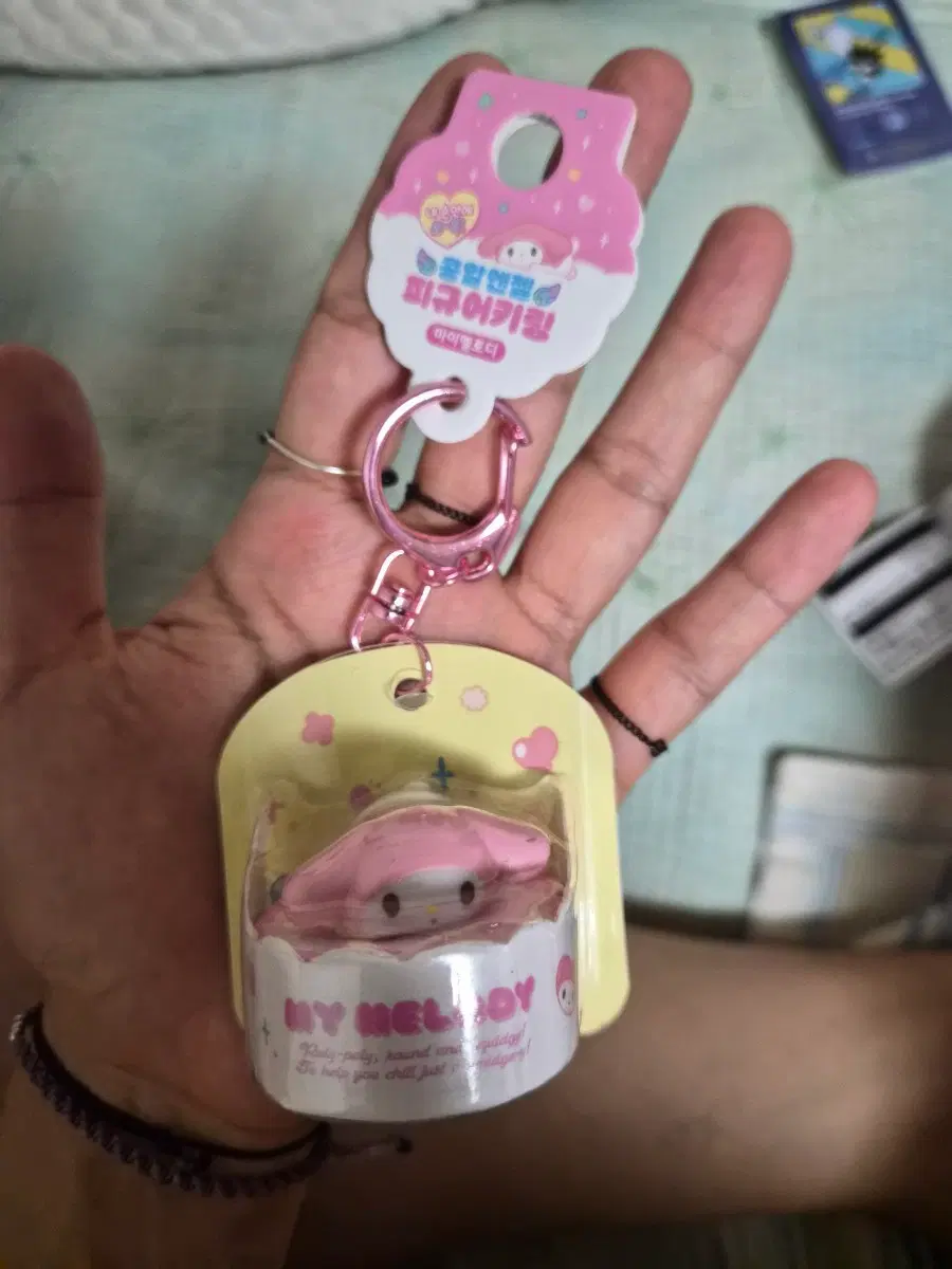 산리오 마이멀로디 콩알엔젤 피규어 키링