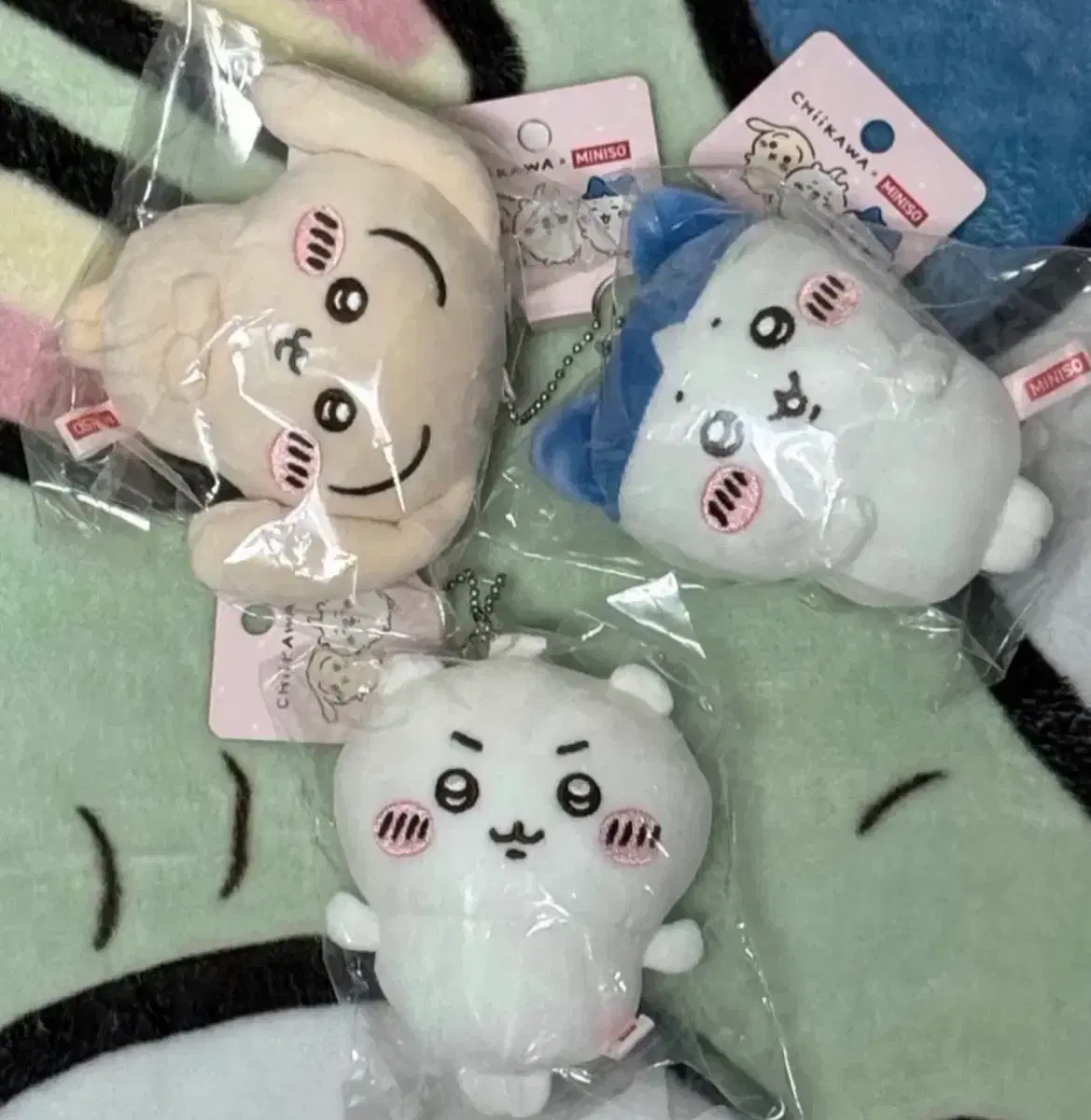 [먼작귀, 미니소] - 치이카와, 하치와레, 우사기 인형 키링 (개별가)