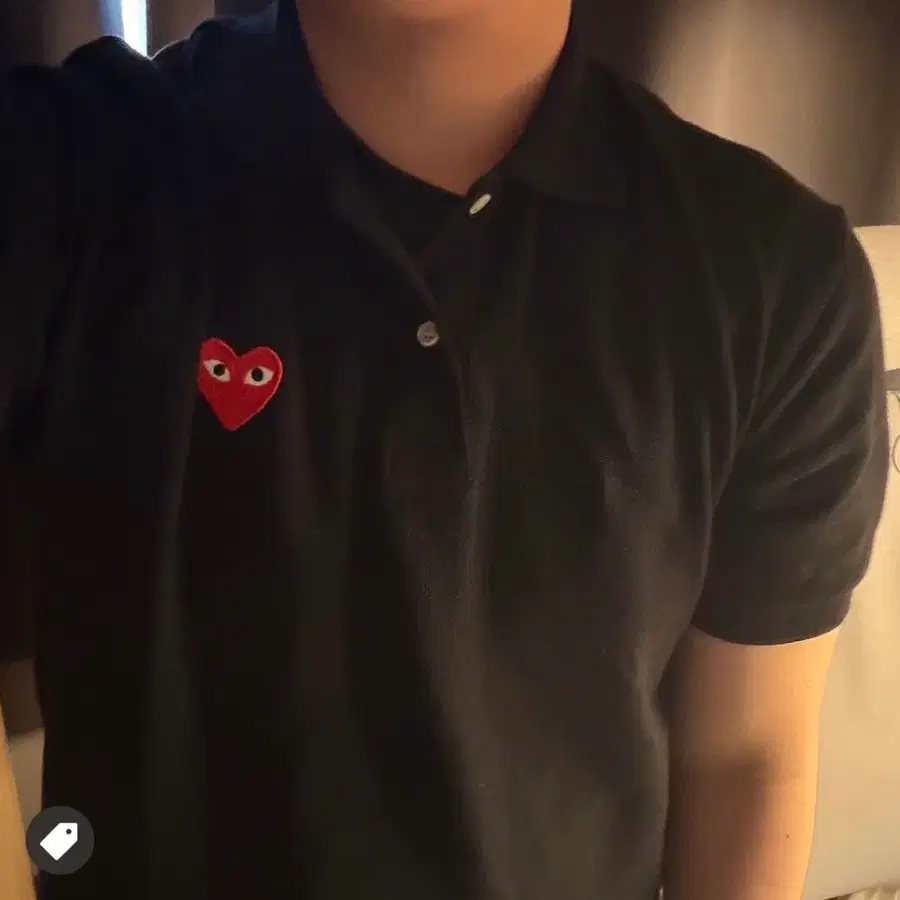 꼼데가르송 반팔 카라 L사이즈