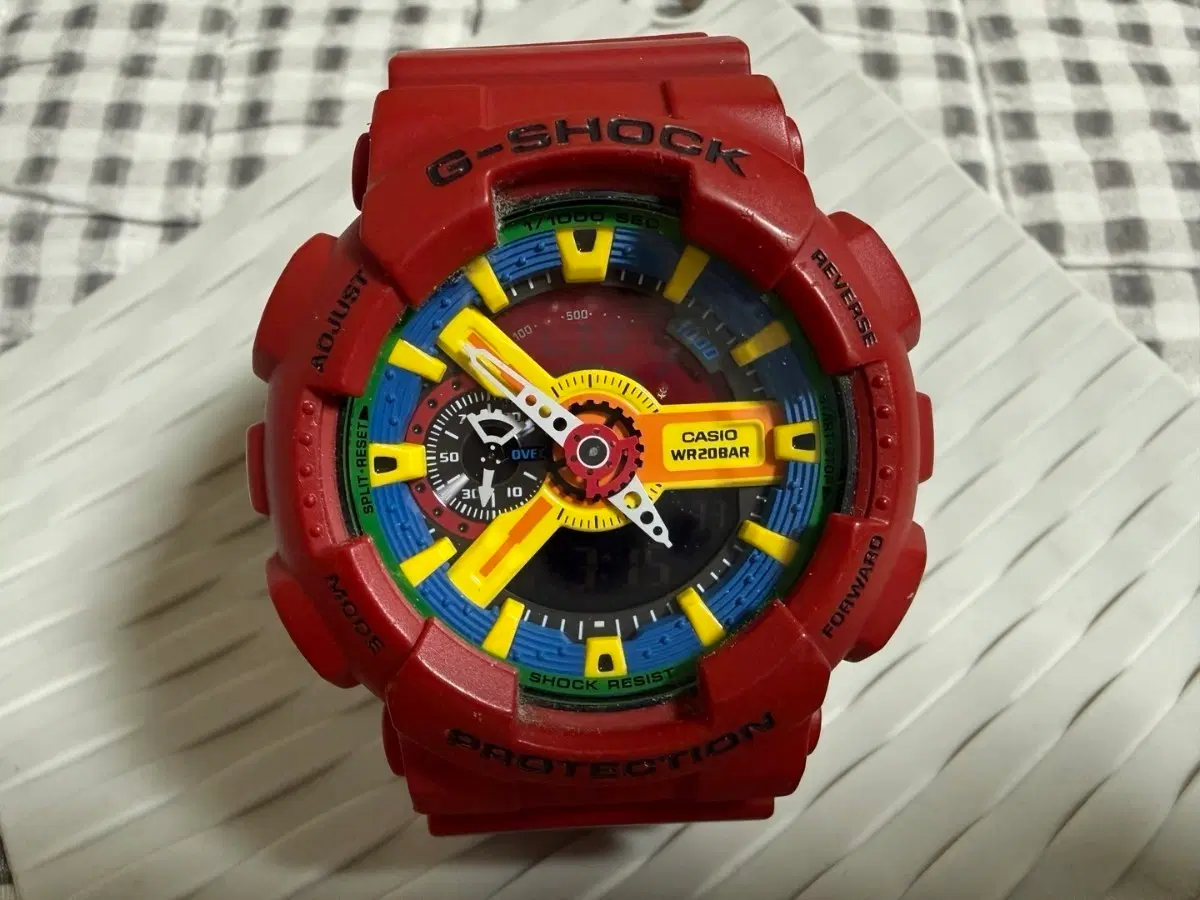 카시오 지샥 GA-110FC 빅페이스 레드 시계