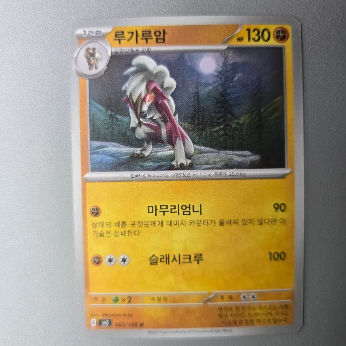 포켓몬 카드 루가루암 카드