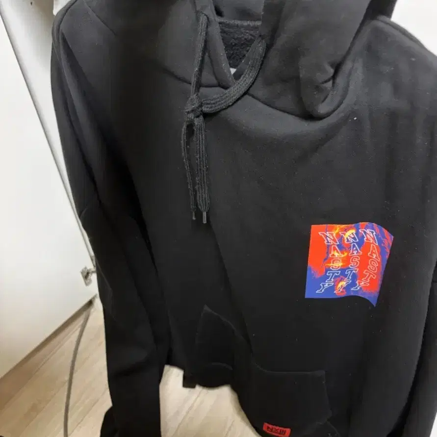 NASTYPALM 오버핏 후드티 블랙
