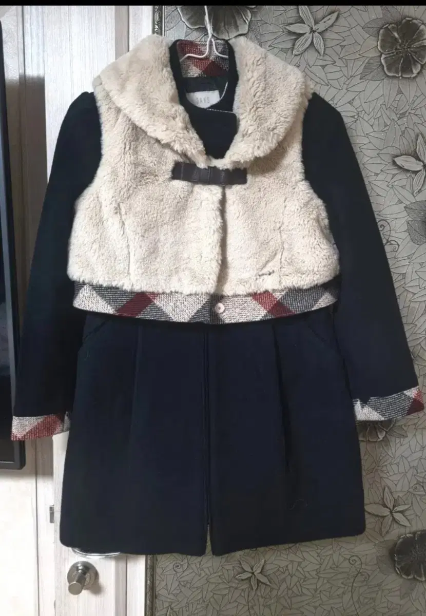 닥스 모직코트+조끼140 11y