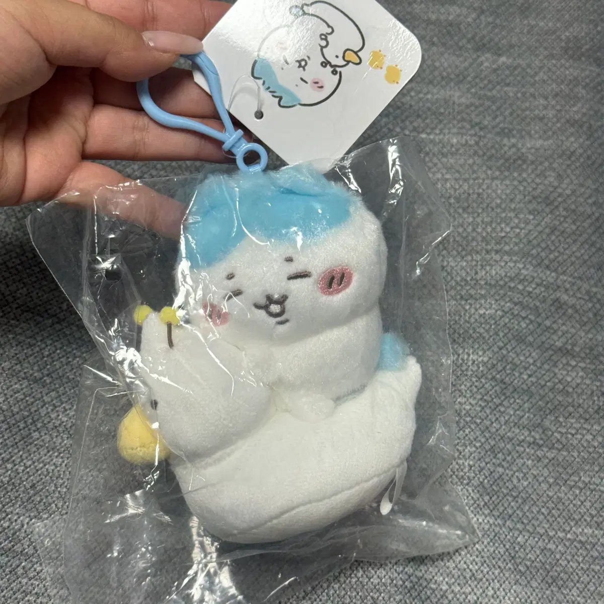 치이카와 베이비 하치와레 오리 변기 마스코트 키링