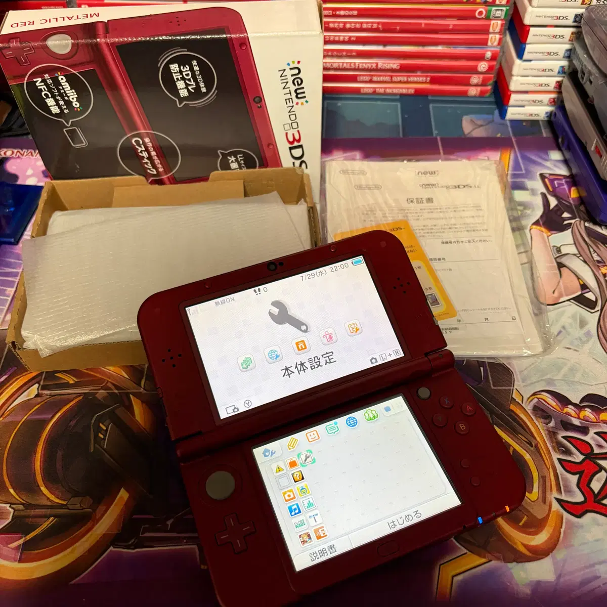 닌텐도 NEW 3DS XL 메탈릭레드 게임기 풀박스 순정 SSS급