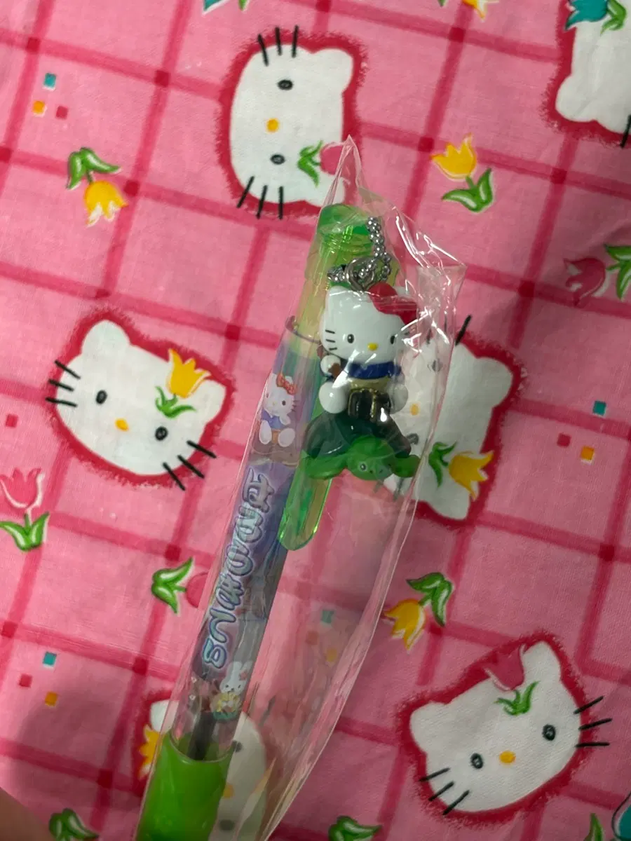 고전키티 일본 지역한정 거북이 키티 볼펜 키티스트랩 킽스