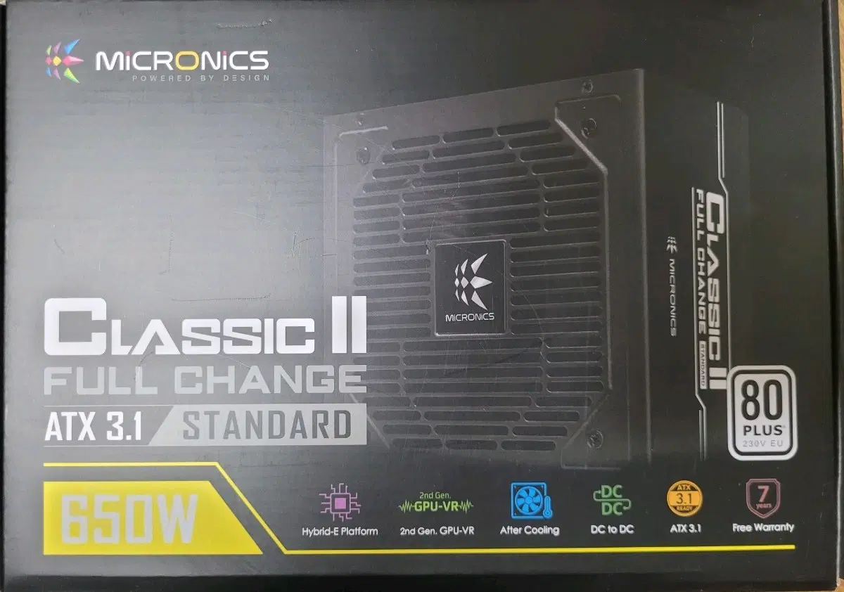 마이크로닉스 클래식2 풀체인지 650W ATX 3.1 파워서플라이(as 32년 46주차까지)