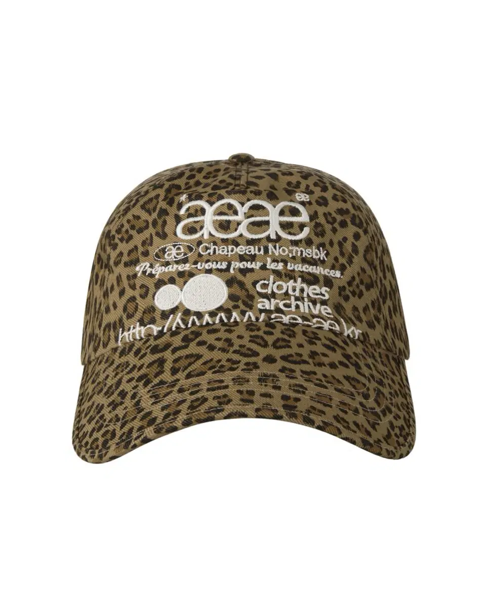 AEAE 에이이에이이 WEB LOGO LEOPARD CAP 로고 레오파드 볼캡 모자