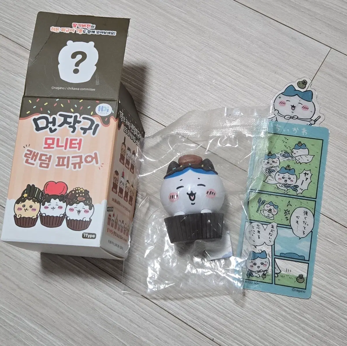 새상품 일괄 먼작귀 하치와레 가르마 모니터 컵케이크 피규어 반다이 북마크 책갈피