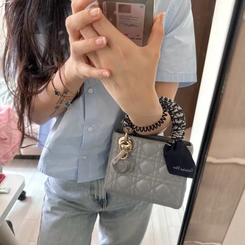 디올 정품 레이디백 미니 + 트월리 *거의 새상품 사진 3