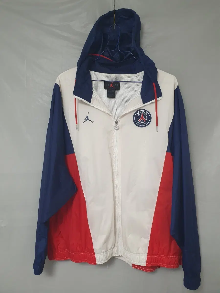 [해외판/새상품 3XL] 나이키 조던 파리 생제르맹(PSG) 바람막이 후디드 재킷