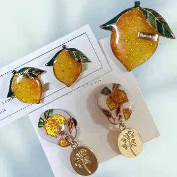 insary 핸드메이드 귀찌 브로치 레몬 3개