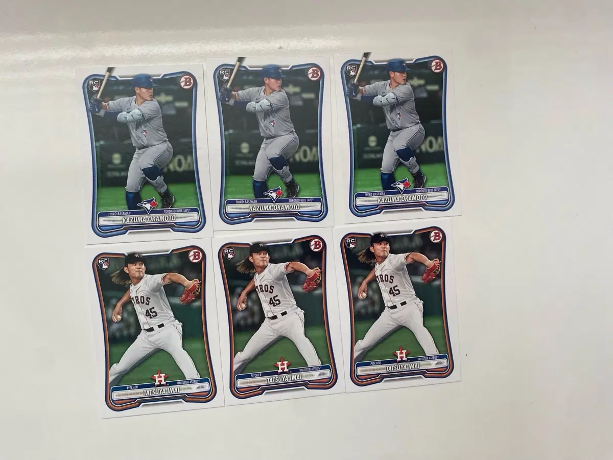 MLB 오카모토+이마이 루키카드 랏 일괄 판매