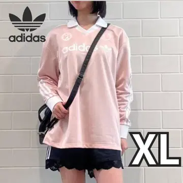 공식 완판 [ 새상품 ] adidas 핑크 축구 T셔츠 긴팔 XL 아디다스