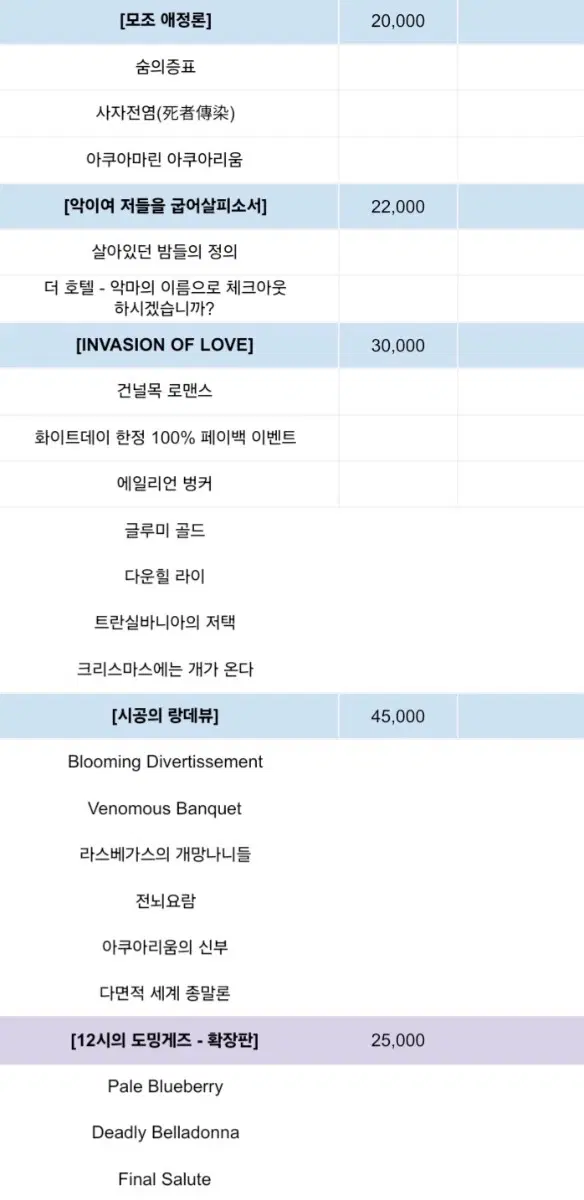 TRPG COC 시날집 시나리오집 판매/교환