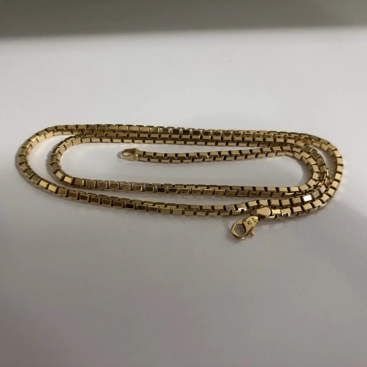 18k 박스체인 목걸이