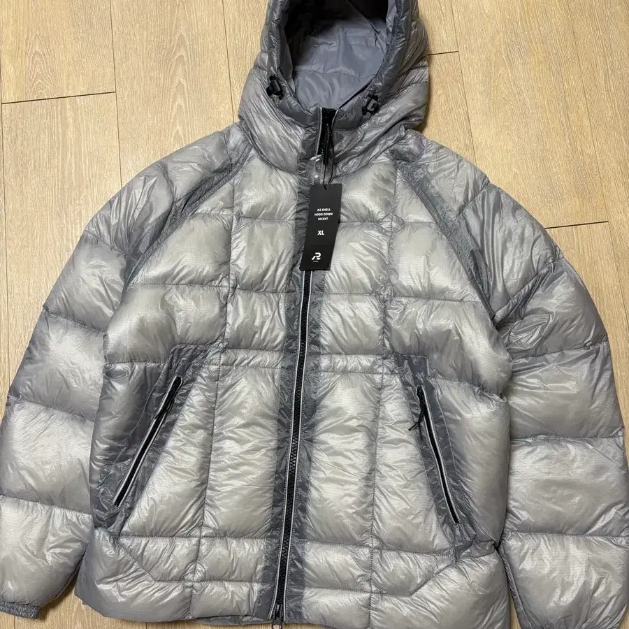 26FW 쉘 후드 오리털 패딩 그레이 XL(100~105)사이즈 판매합니다.[새상품]