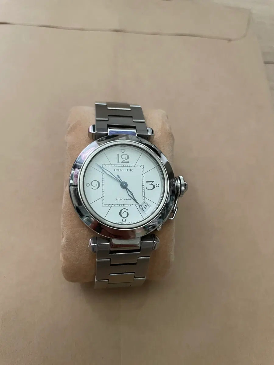 CARTIER 까르띠에 파샤 오토매틱 실버 시계