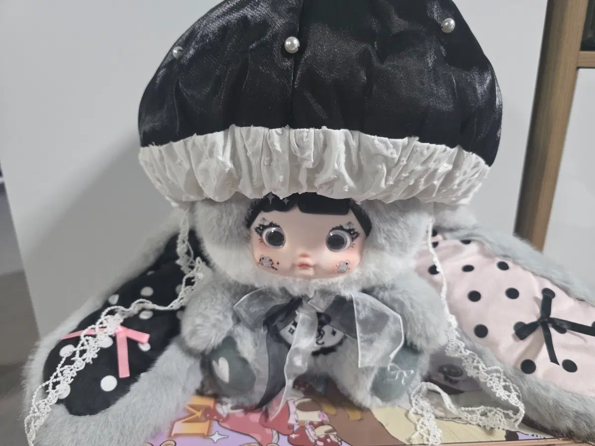노미버섯 400인형 그레이 블랙