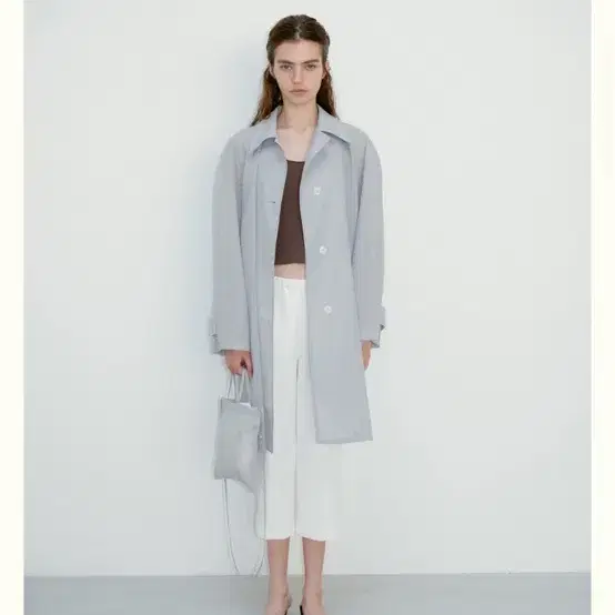 리본빛 Cael Sheer Coat - Gray 새제품