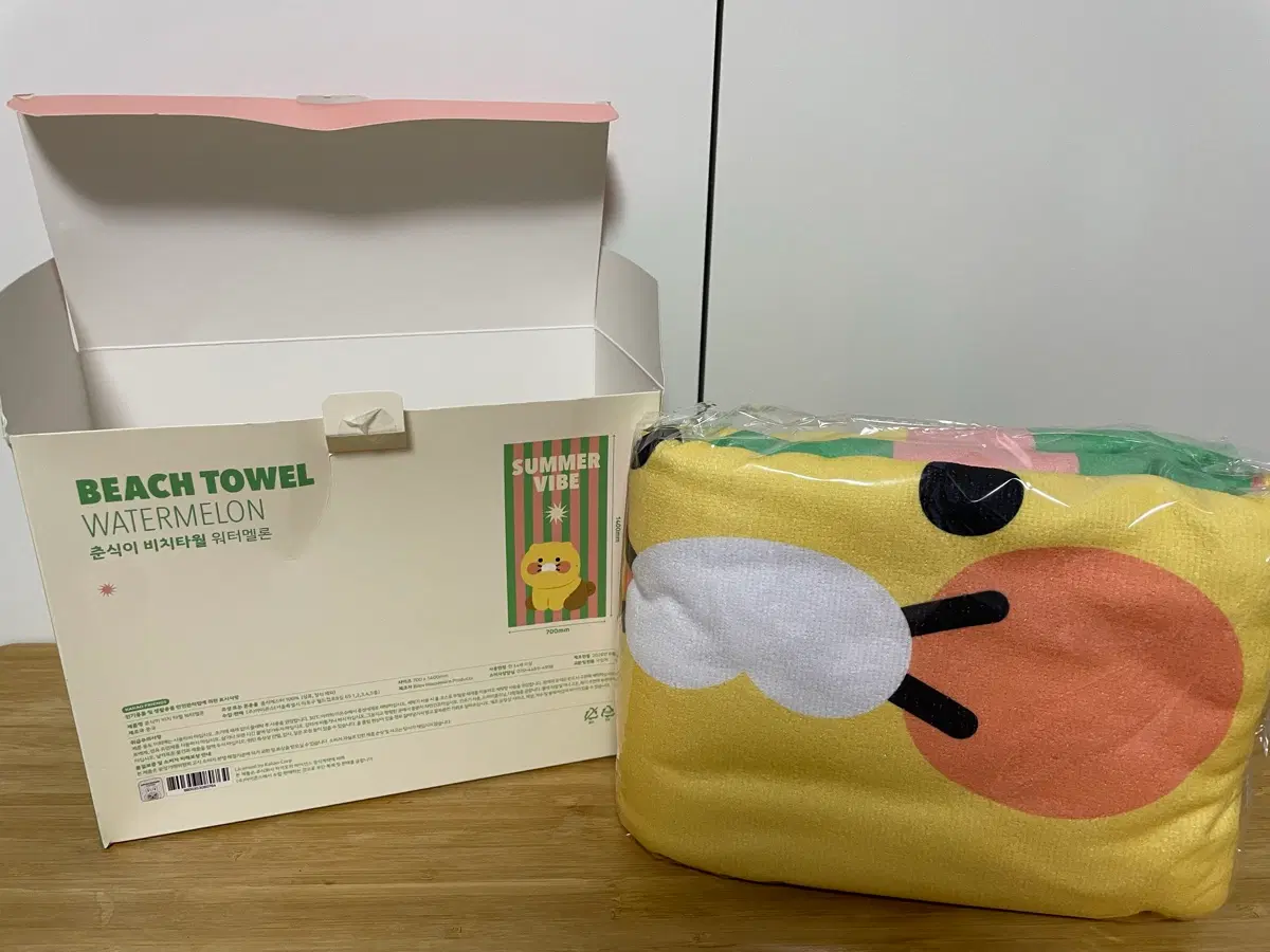춘식이 비치타월 워터멜론
