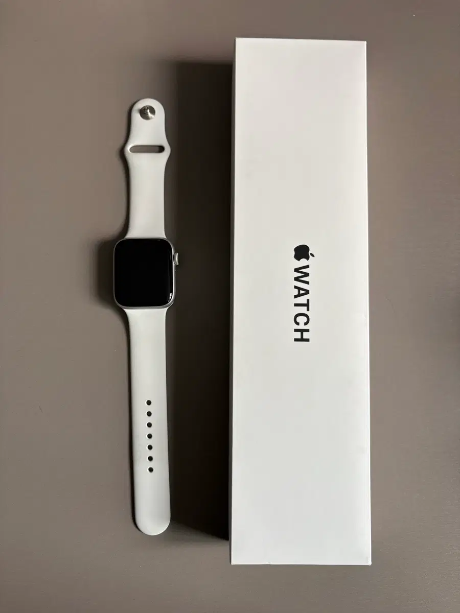 애플워치SE2 44mm 화이트 스트랩 박스포함
