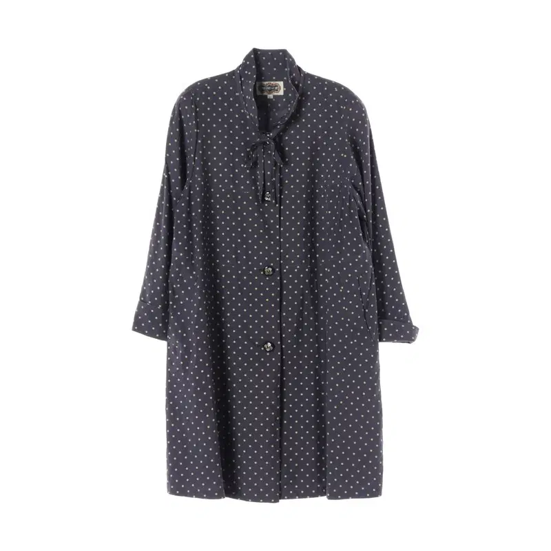 [JPN] 실크 100% 도트 코트 (여성 오버핏)