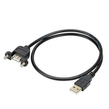 USB 2.0 AM-F 연장 브라켓 판넬 고정 케이블 1m
