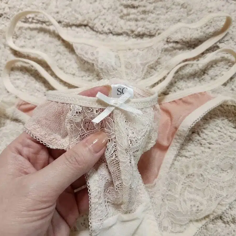 (섹시쿠키) 이중스트랩 레이스 여성팬티 중고