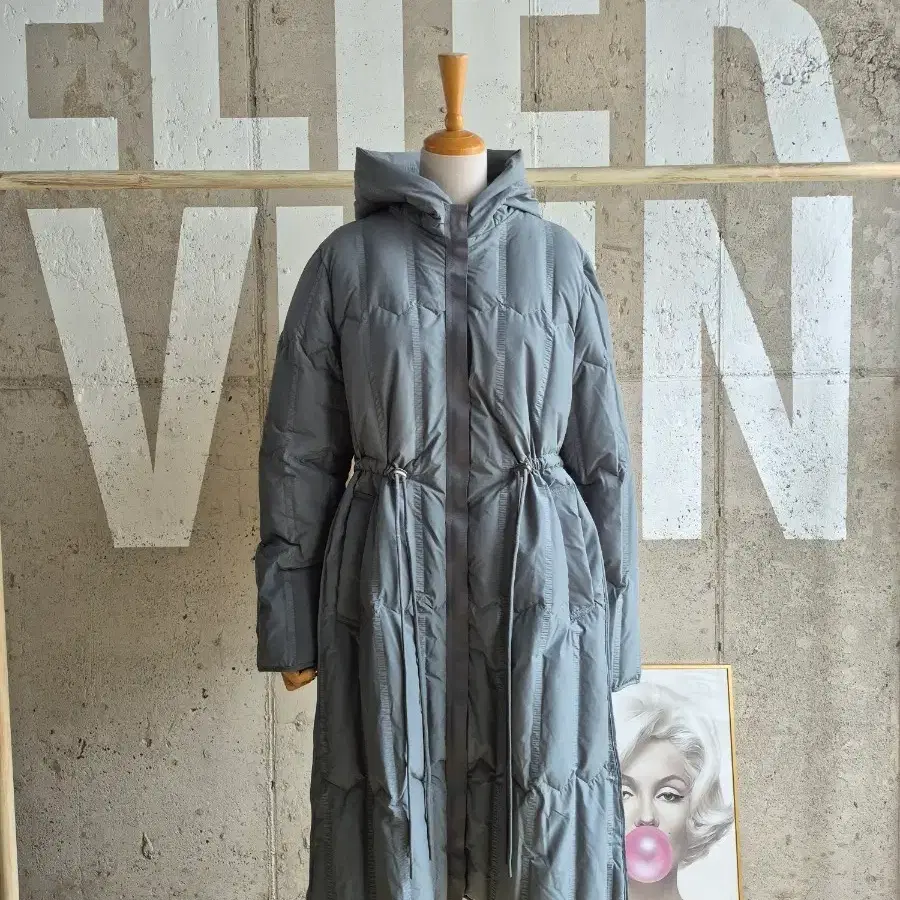 RCOLLECTION 구스다운 카키색 롱패딩