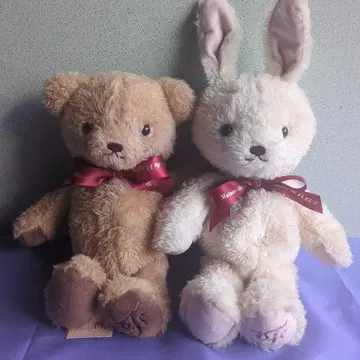 Maison de FLEUR 쿠타쿠타 파우치 곰 토끼 세트 Rouge