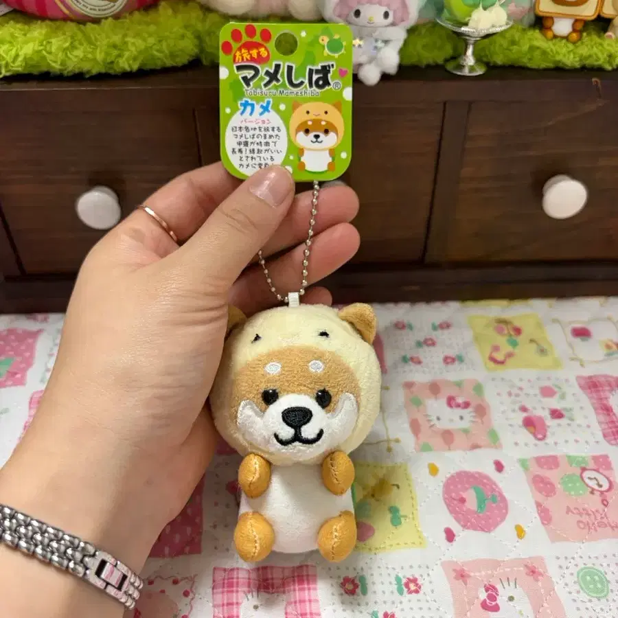 일본 거북이 시바견 인형 키링