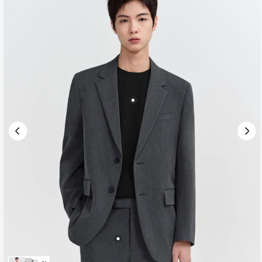 [2XL/미디엄 그레이] 무신사 스탠다드 릴렉스드 베이식 블레이저 자켓