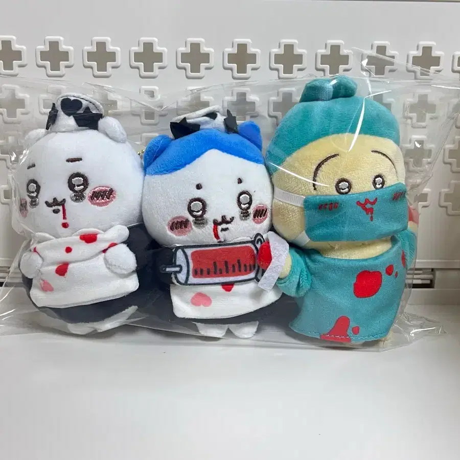 먼작귀 할로윈 병원 인형 키링 3종 세트 새상품