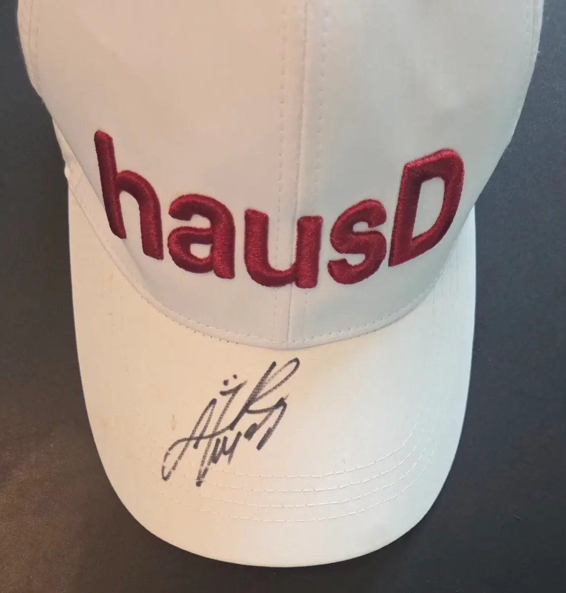 미사용 대보건설 하우스D HausD 프로골퍼 친필 사인 골프모자
