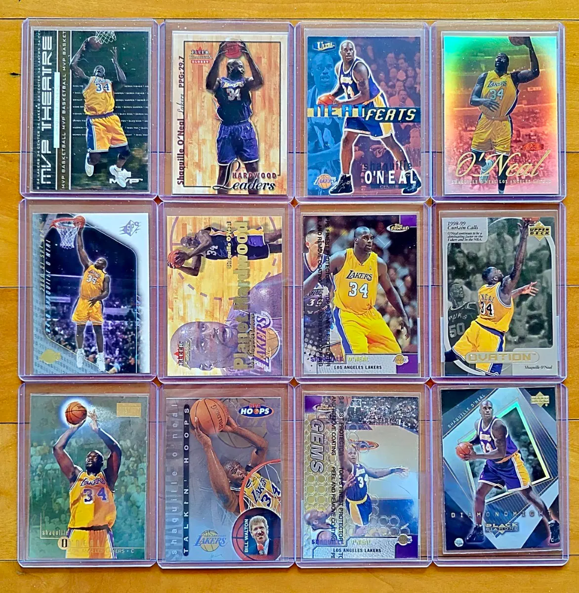 샤킬 오닐 LA 레이커스 90년대 레어카드 12장 일괄 Fleer Ultra Upper Deck SkyBox Hoops
