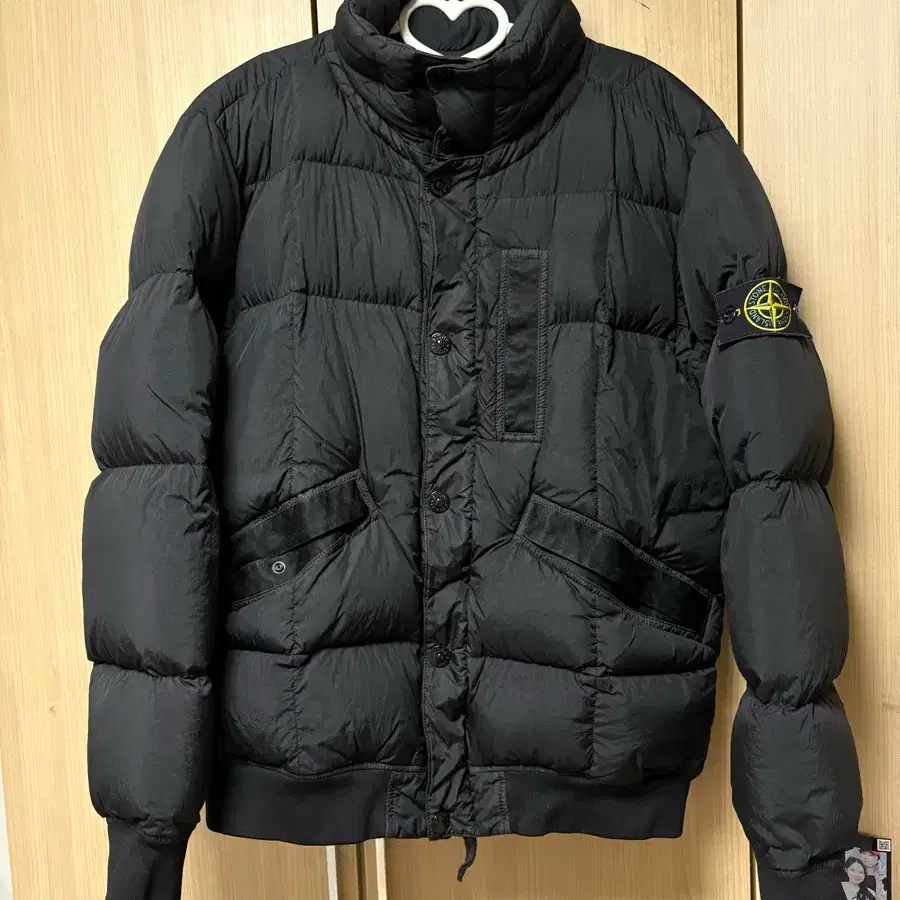 19fw 스톤아일랜드 크링클랩스 패딩 블랙 (XL)