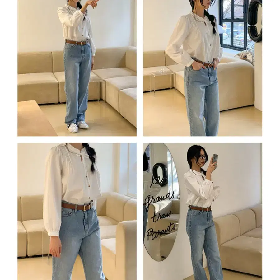 틸아이다이 스트레이트핏 데님 s