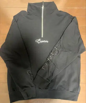 CRONOS 하프 지퍼 맨투맨 블랙 XL