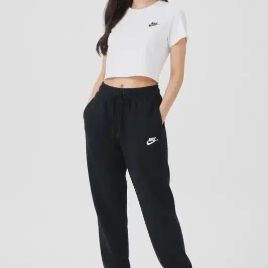 여L/나이키 블랙 스우시 조거 팬츠